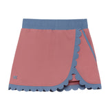 dusty pink/slate scalloped skort