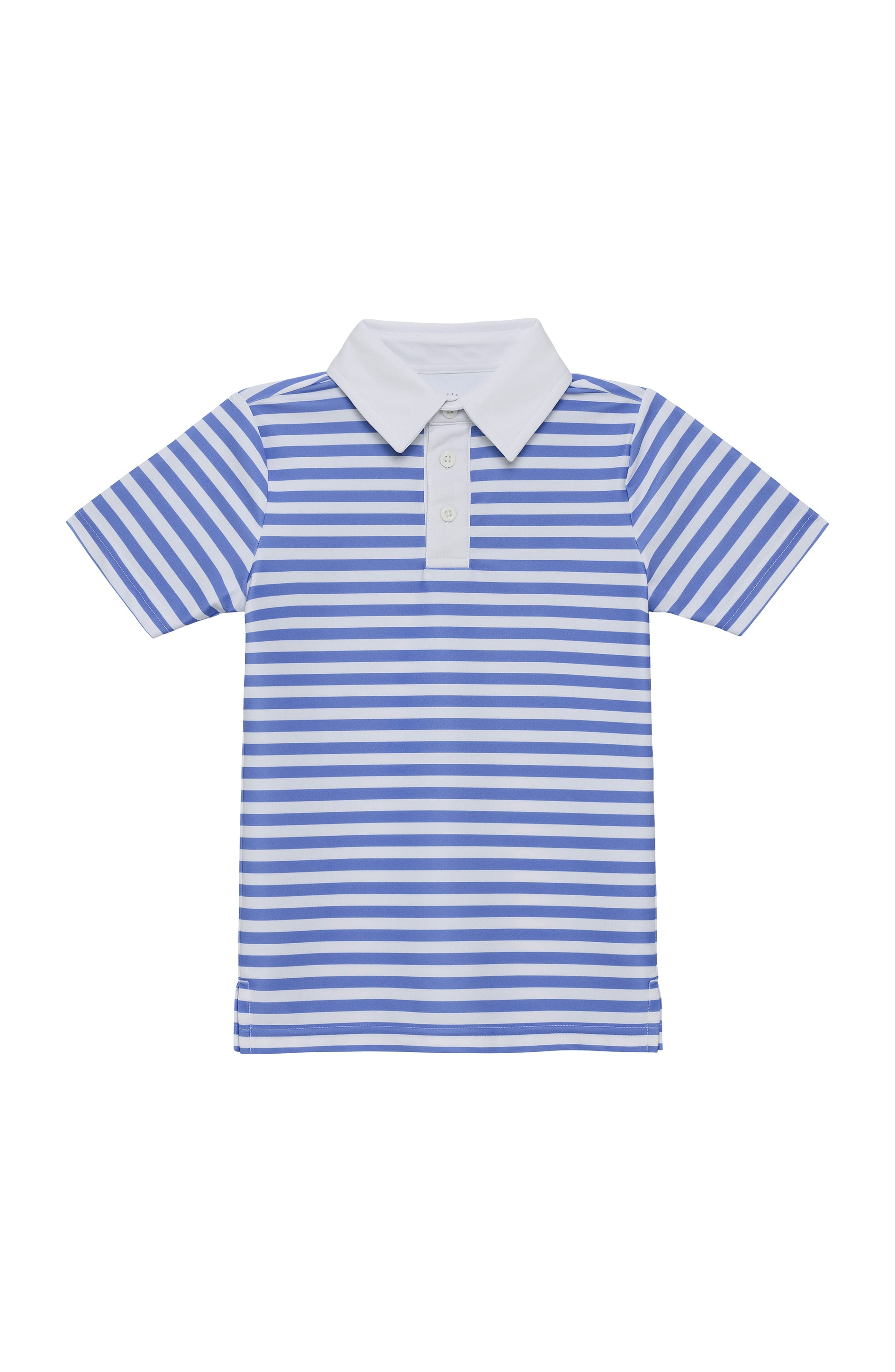 sky blue/white qb stripe polo shirt