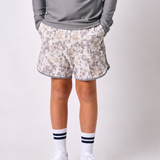 camo retro super short with gray piping
