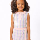 spring gingham retro power skort