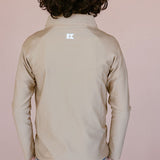 khaki half-zip