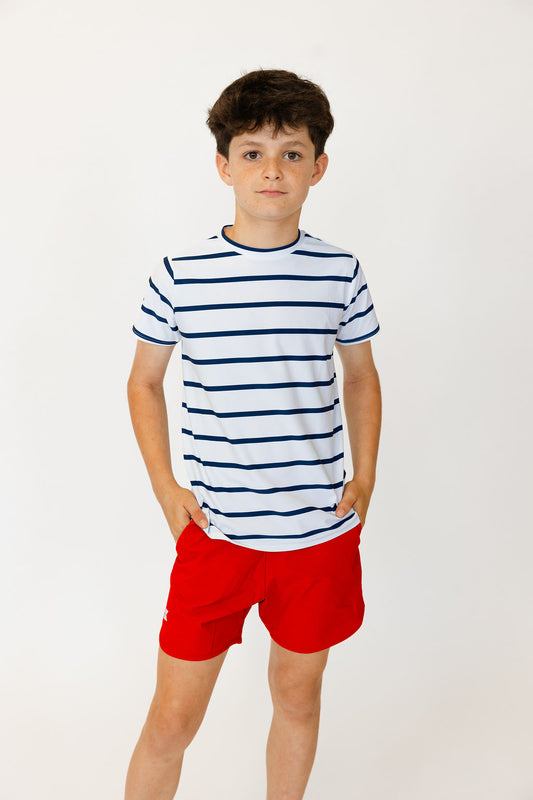 navy/white stripe practice shirt