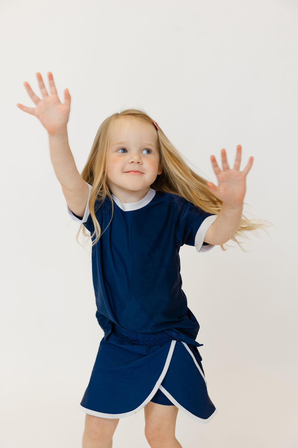 girls navy practice shirt