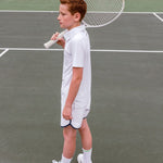 tennis white polo shirt