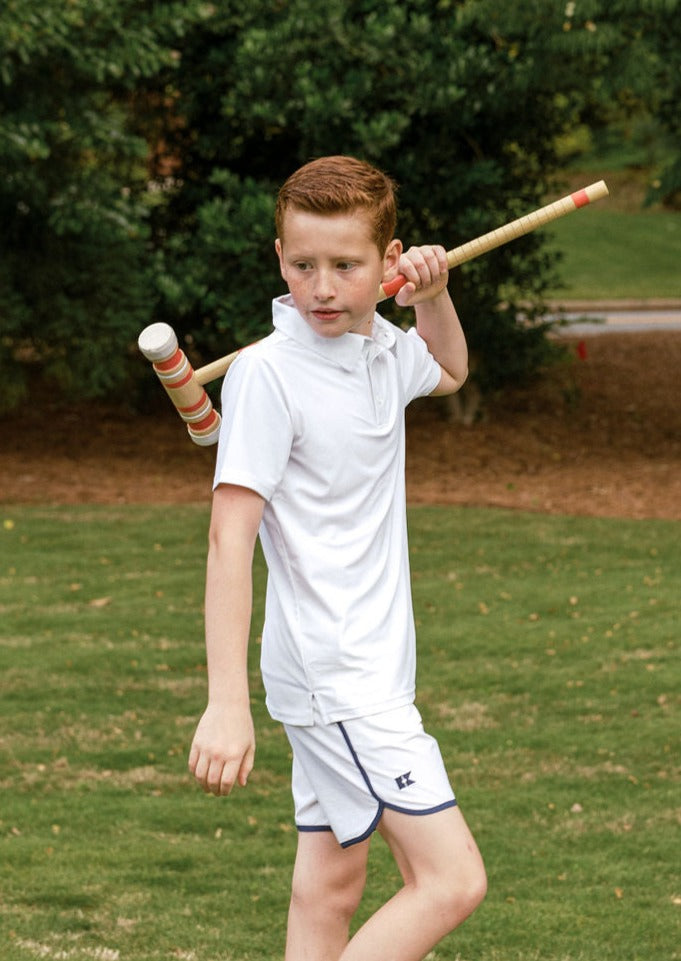 tennis white polo shirt