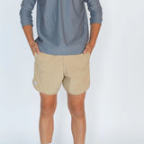 khaki super short