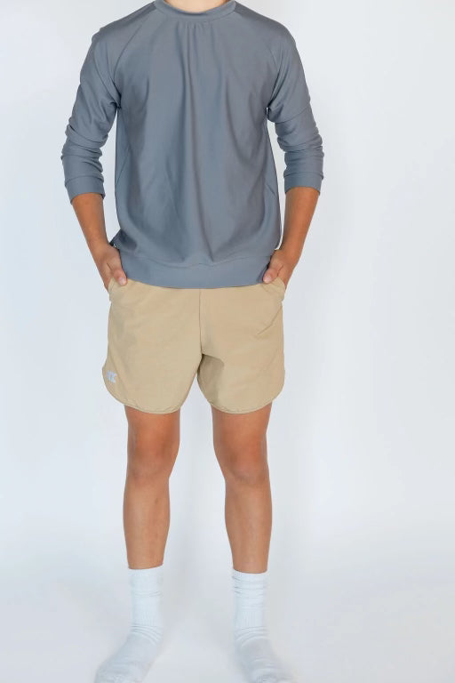 khaki super short