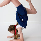 girls navy twirly skort