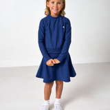 girls navy crewneck