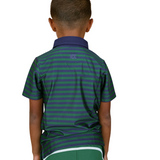 navy/dark green qb stripe polo shirt