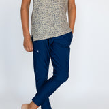 navy warm-up jogger