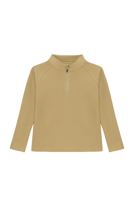 khaki half-zip