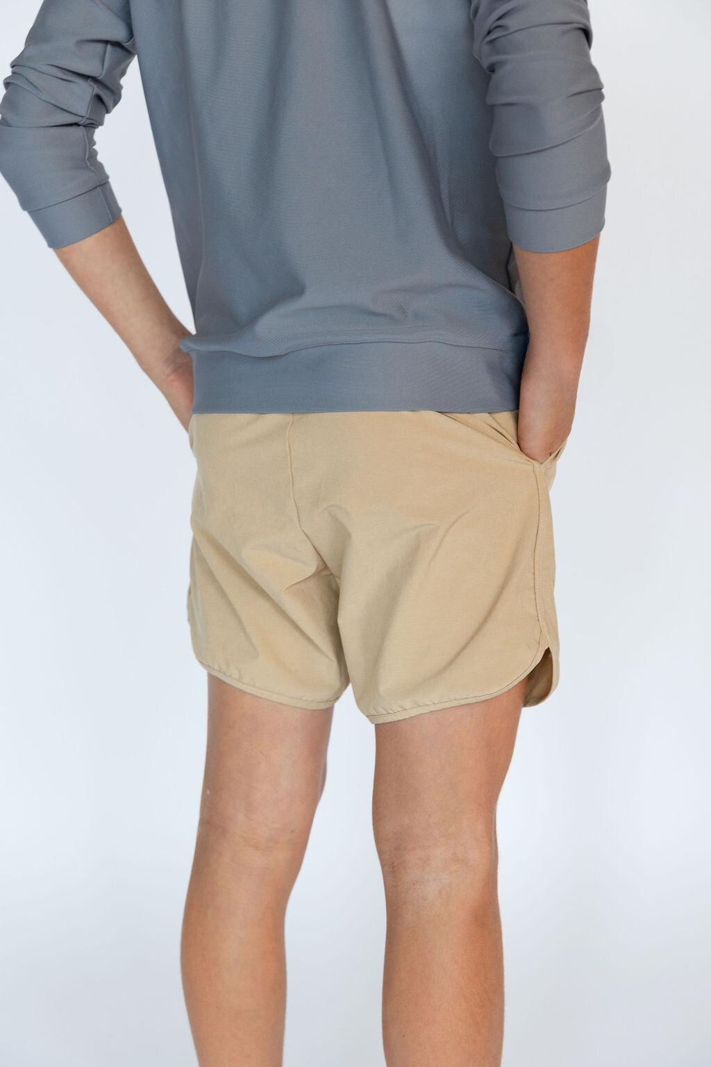 khaki super short