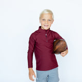 maroon half-zip