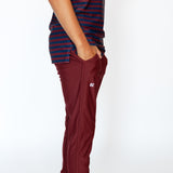 maroon warm-up jogger