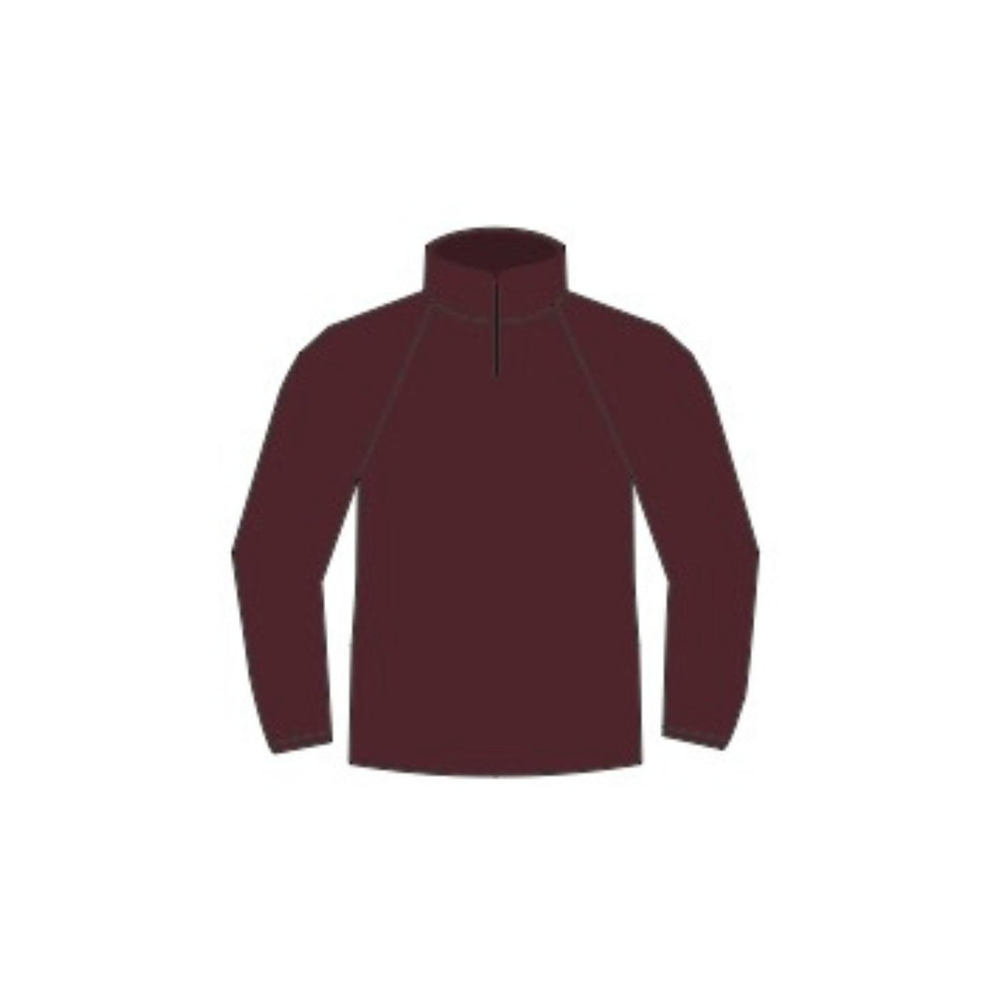 fall '24 maroon half-zip pullover