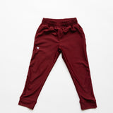 maroon warm-up jogger