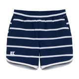 navy/white stripe retro super short with white piping