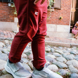 maroon warm-up jogger