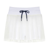 white pleated skort